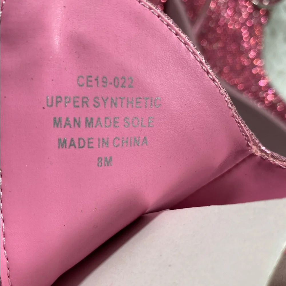 CLUB EXX Pink Sheriff Shine Rhinestone Cowboy Boots Ankle Booties Heeled Size 8 - Picture 10 of 13